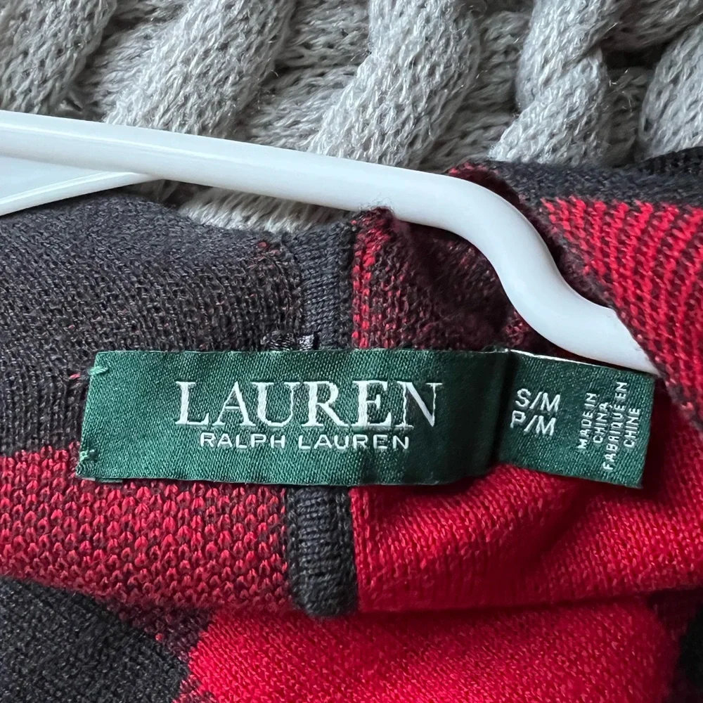 NWOT Lauren  Ralph Lauren Buffalo plaid poncho size S/M - Picture 13 of 13